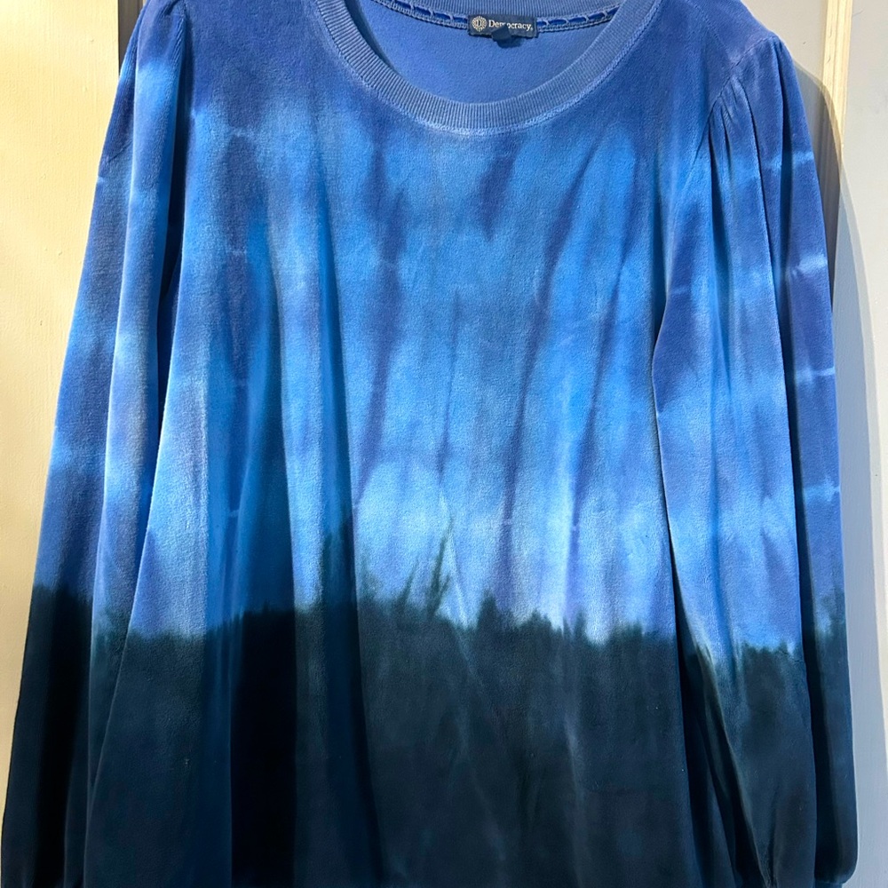 Democracy XL Velour Ombré Long Sleeve Top